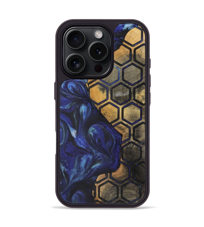 iPhone 16 Pro Wood+Resin Phone Case - Shana (Pattern, 722331)