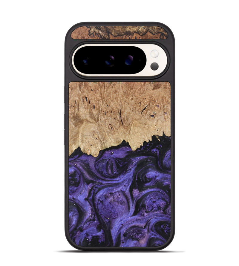 Pixel 9 Wood+Resin Phone Case - Isabel (Purple, 722334)