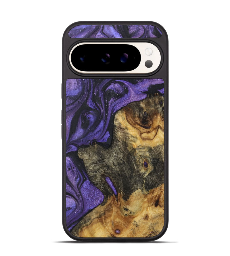 Pixel 9 Wood+Resin Phone Case - Eliza (Purple, 722335)