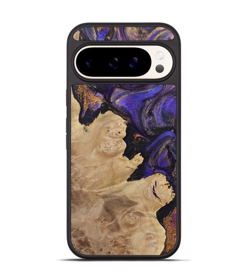 Pixel 9 Wood+Resin Phone Case - Chester (Purple, 722336)