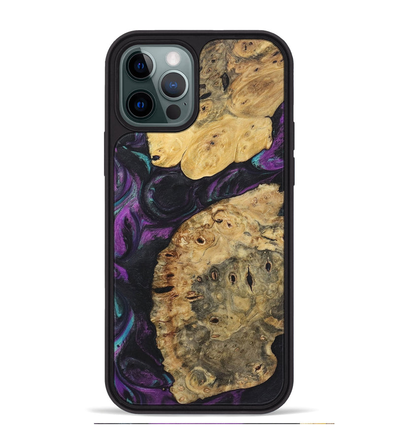 iPhone 12 Pro Max Wood+Resin Phone Case - Ralph (Purple, 722337)