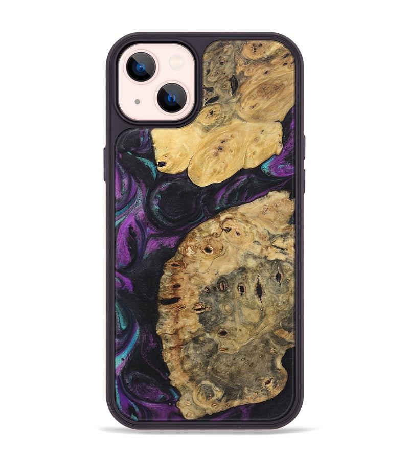 iPhone 14 Plus Wood+Resin Phone Case - Ralph (Purple, 722337)