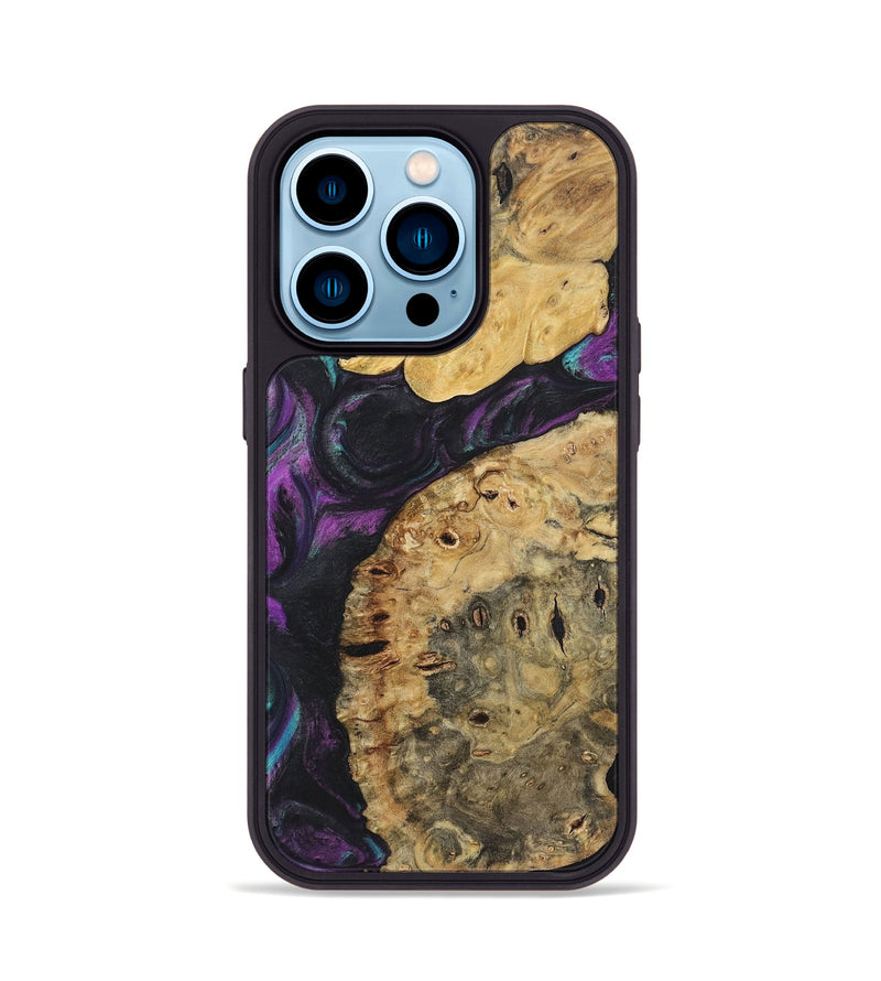 iPhone 14 Pro Wood+Resin Phone Case - Ralph (Purple, 722337)