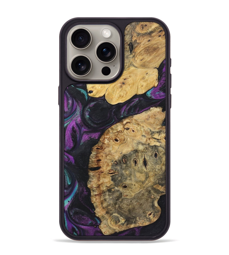 iPhone 15 Pro Max Wood+Resin Phone Case - Ralph (Purple, 722337)