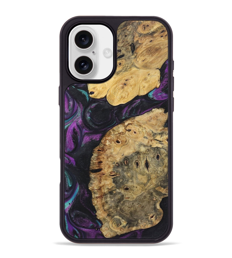 iPhone 16 Plus Wood+Resin Phone Case - Ralph (Purple, 722337)