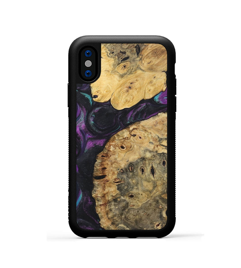 iPhone Xs Wood+Resin Phone Case - Ralph (Purple, 722337)