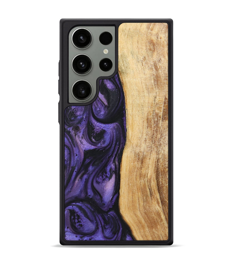 Galaxy S24 Ultra Wood+Resin Phone Case - Elisa (Purple, 722338)