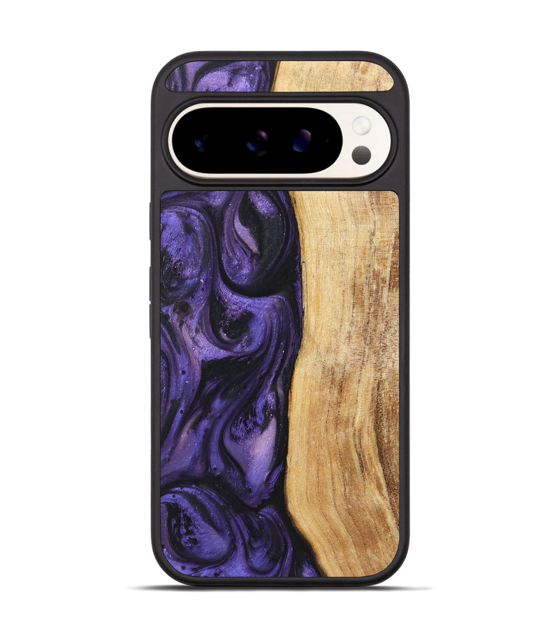 Pixel 9 Wood+Resin Phone Case - Elisa (Purple, 722338)