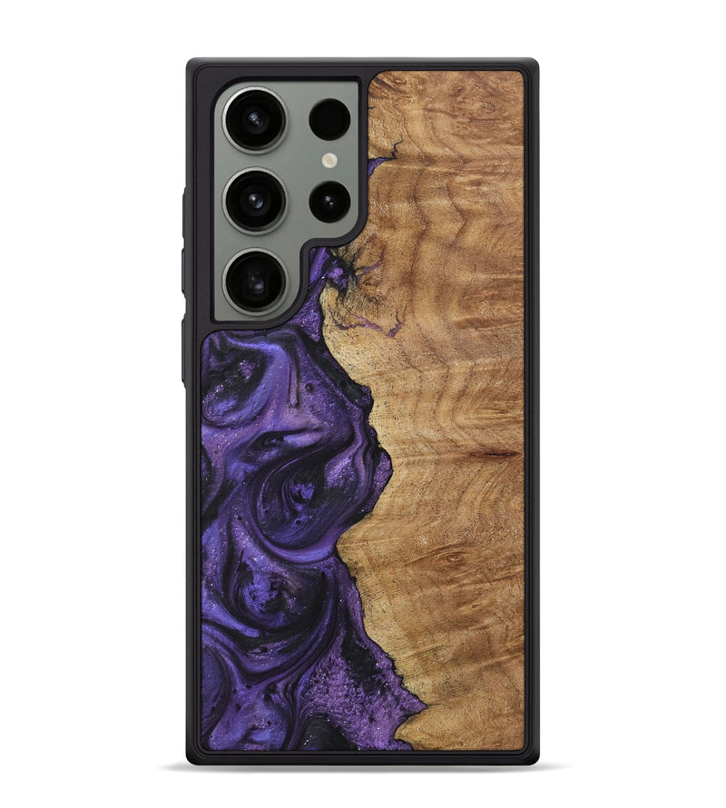 Galaxy S24 Ultra Wood+Resin Phone Case - Nettie (Purple, 722343)