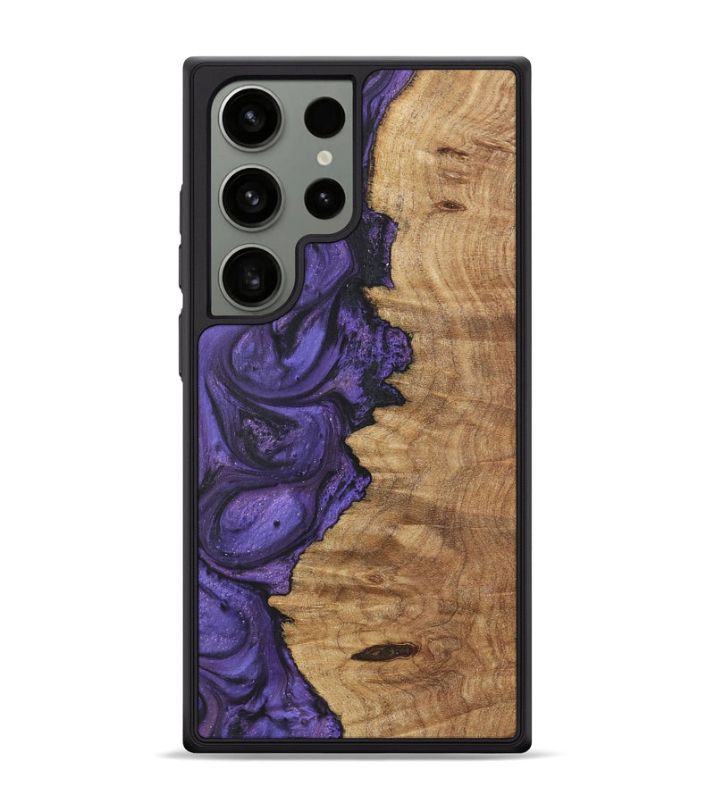 Galaxy S24 Ultra Wood+Resin Phone Case - Conor (Purple, 722345)