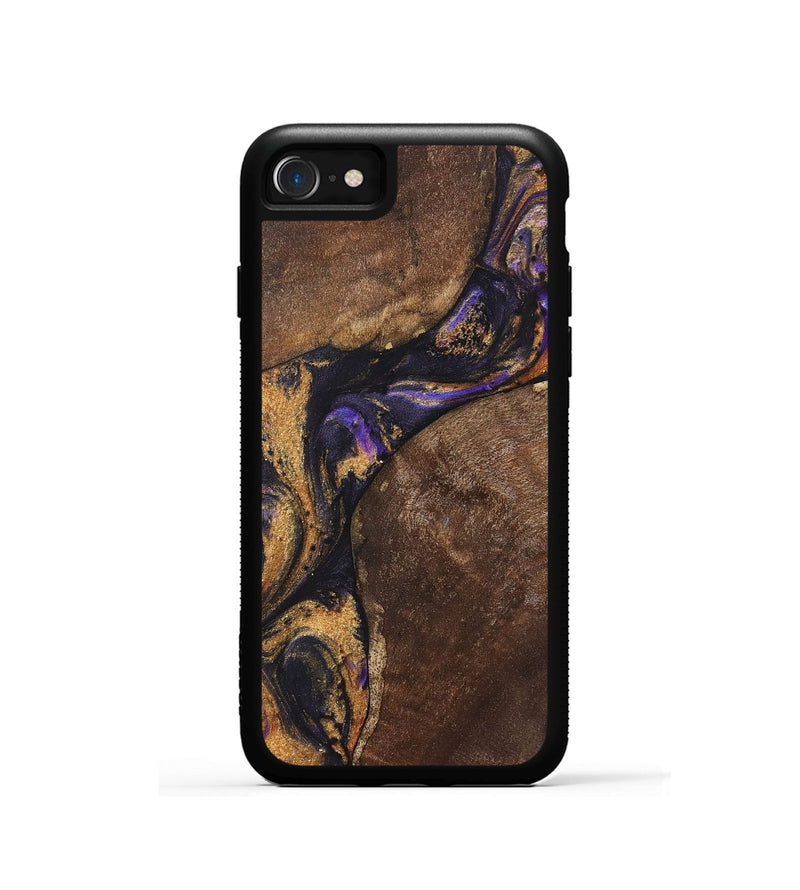 iPhone SE Wood+Resin Phone Case - Kaden (Purple, 722346)