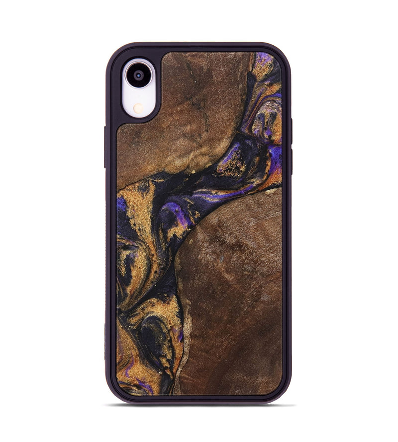 iPhone Xr Wood+Resin Phone Case - Kaden (Purple, 722346)