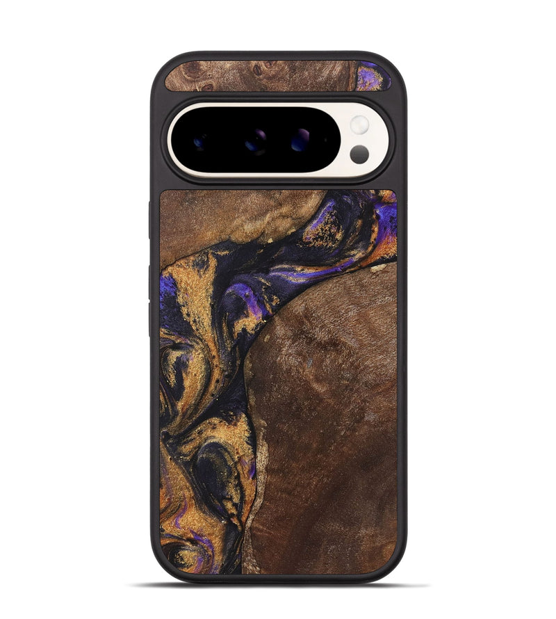 Pixel 9 Wood+Resin Phone Case - Kaden (Purple, 722346)