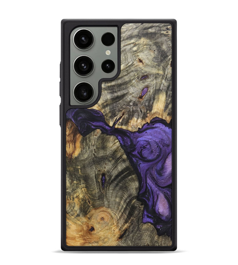 Galaxy S24 Ultra Wood+Resin Phone Case - Chuck (Purple, 722349)