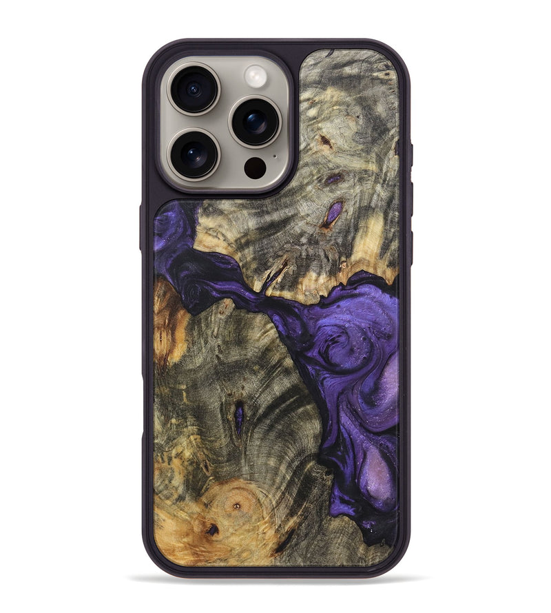 iPhone 16 Pro Max Wood+Resin Phone Case - Chuck (Purple, 722349)