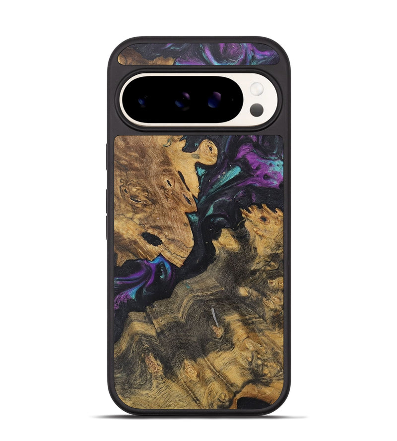 Pixel 9 Wood+Resin Phone Case - Ariella (Purple, 722351)