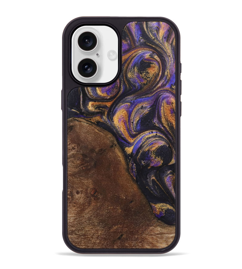 iPhone 16 Plus Wood+Resin Phone Case - Jorge (Purple, 722352)