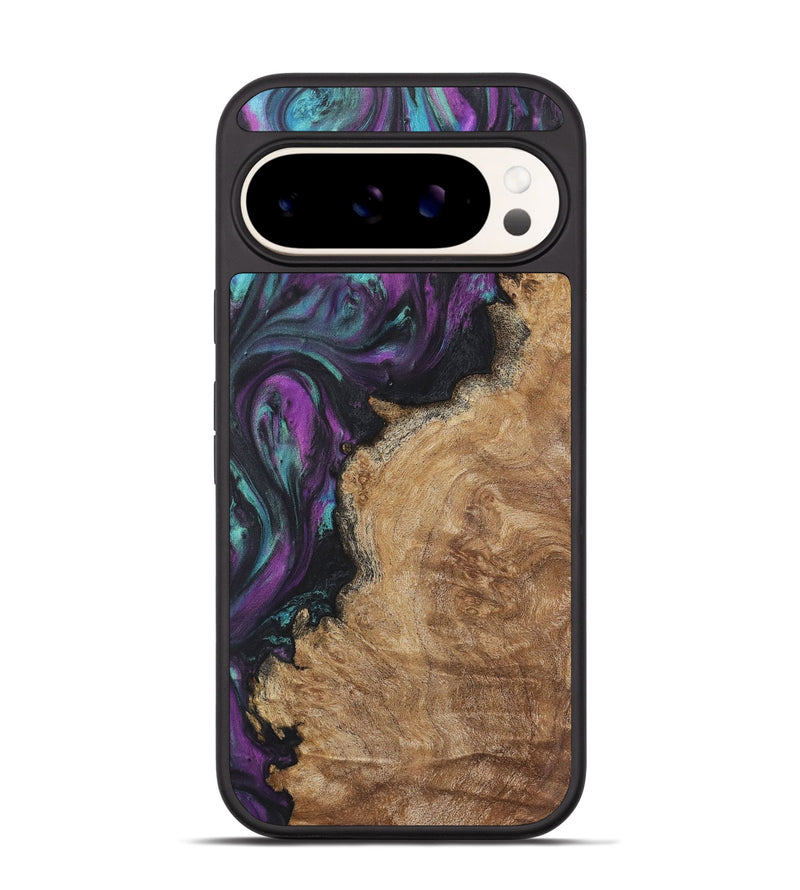 Pixel 9 Wood+Resin Phone Case - Lukas (Purple, 722356)