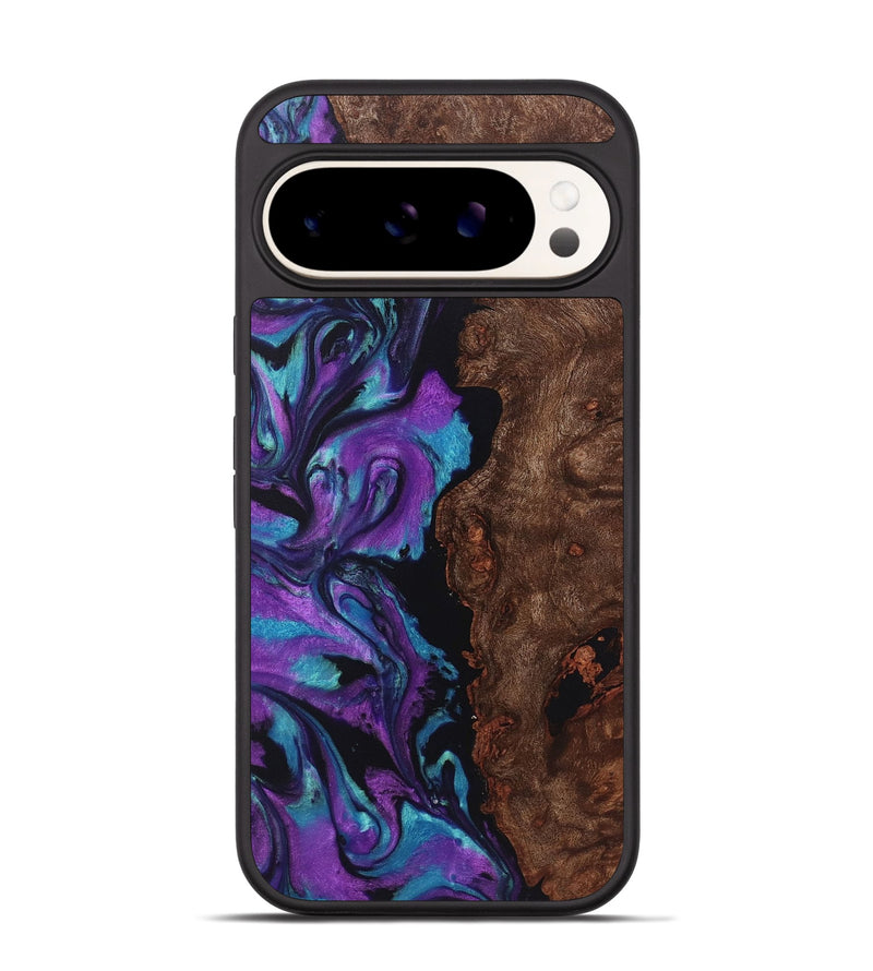 Pixel 9 Wood+Resin Phone Case - Ashlyn (Purple, 722364)