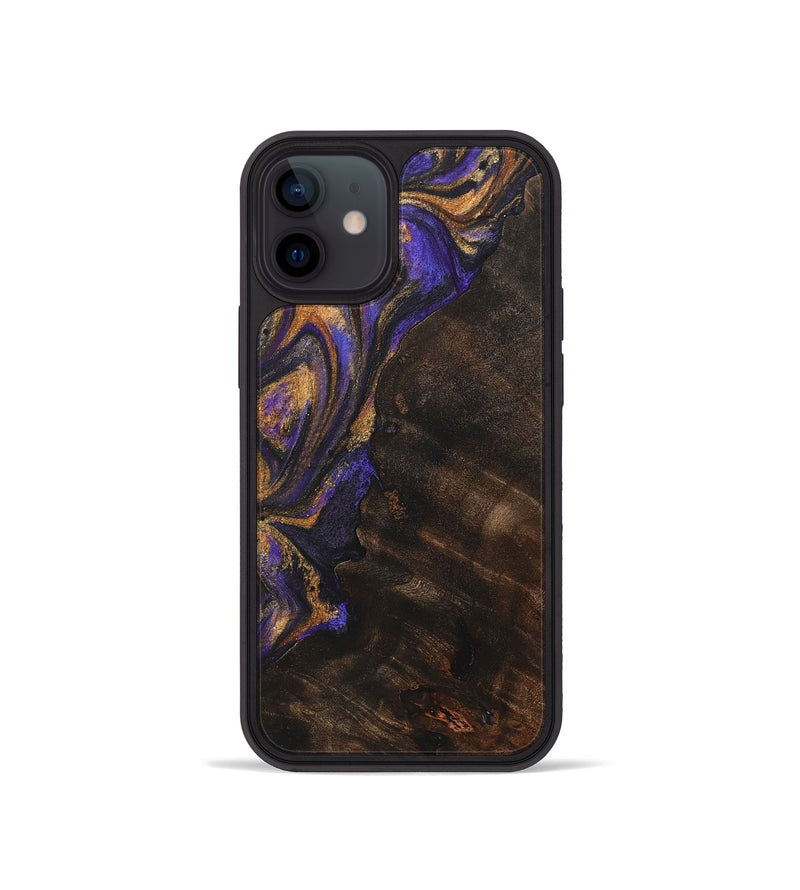 iPhone 12 mini Wood+Resin Phone Case - Bobbie (Purple, 722366)