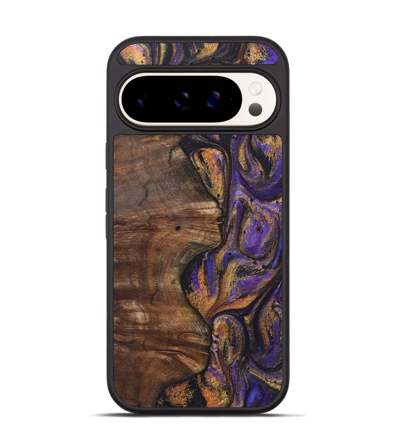 Pixel 9 Wood+Resin Phone Case - Lara (Purple, 722368)