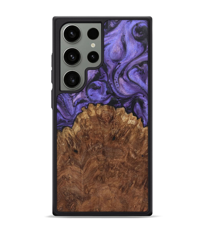 Galaxy S24 Ultra Wood+Resin Phone Case - Yahir (Purple, 722371)