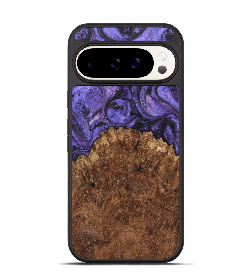 Pixel 9 Wood+Resin Phone Case - Yahir (Purple, 722371)