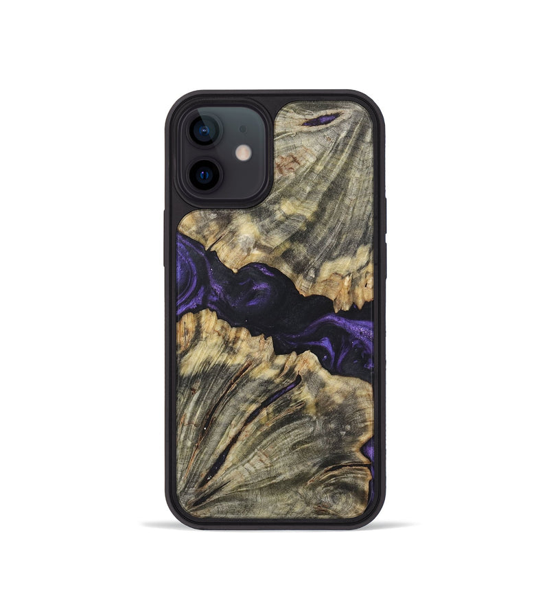 iPhone 12 mini Wood+Resin Phone Case - Maurice (Purple, 722373)