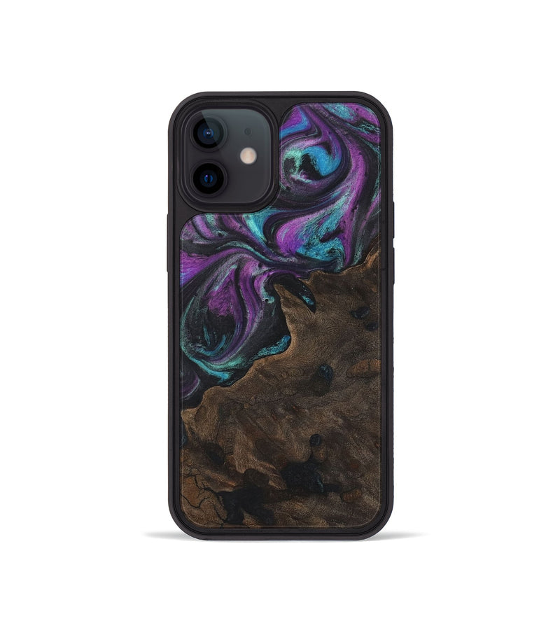 iPhone 12 mini Wood+Resin Phone Case - Bruce (Purple, 722375)