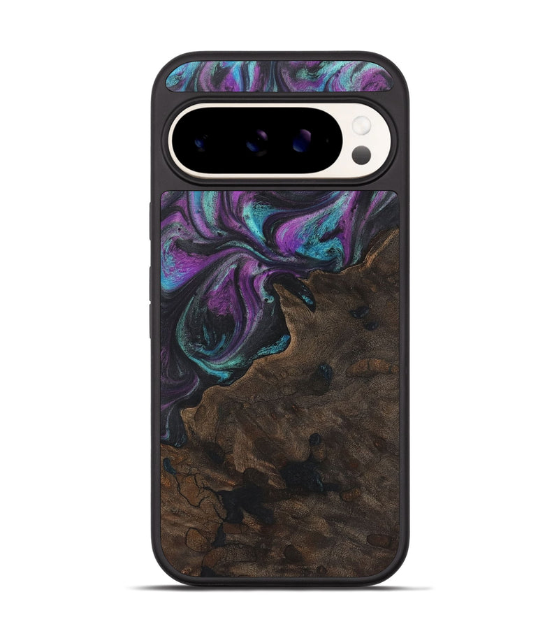 Pixel 9 Wood+Resin Phone Case - Bruce (Purple, 722375)