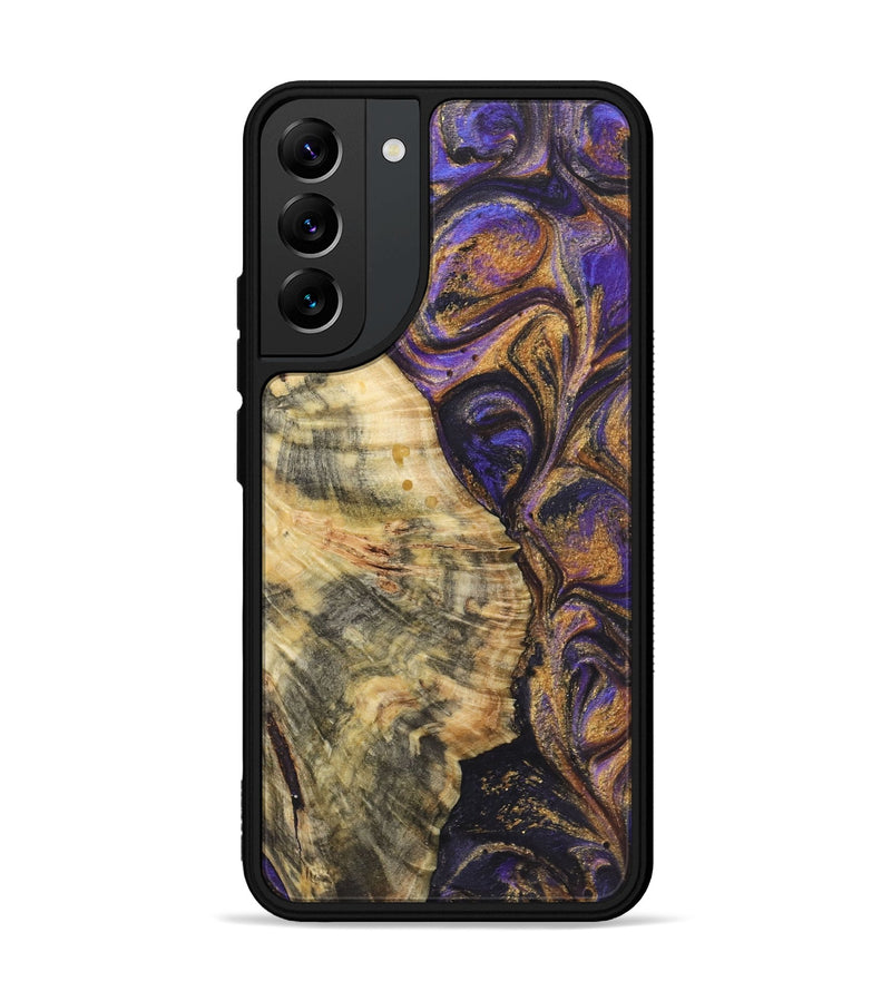 Galaxy S22 Plus Wood+Resin Phone Case - Kaelyn (Purple, 722376)