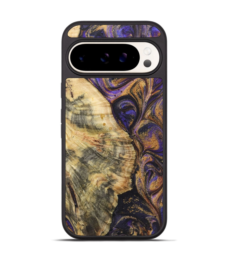 Pixel 9 Wood+Resin Phone Case - Kaelyn (Purple, 722376)