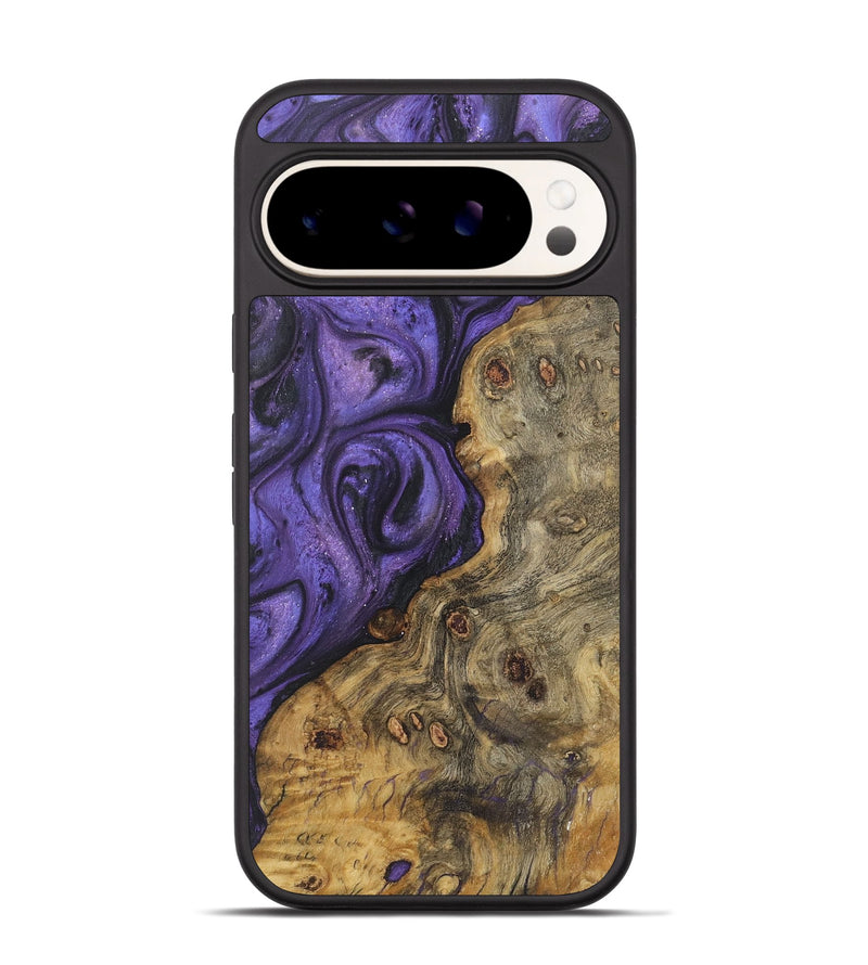 Pixel 9 Wood+Resin Phone Case - Aimee (Purple, 722377)