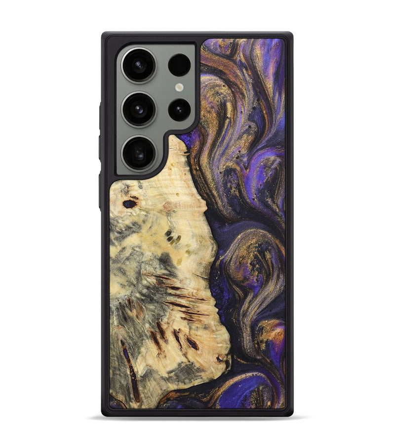 Galaxy S24 Ultra Wood+Resin Phone Case - Lawrence (Purple, 722378)