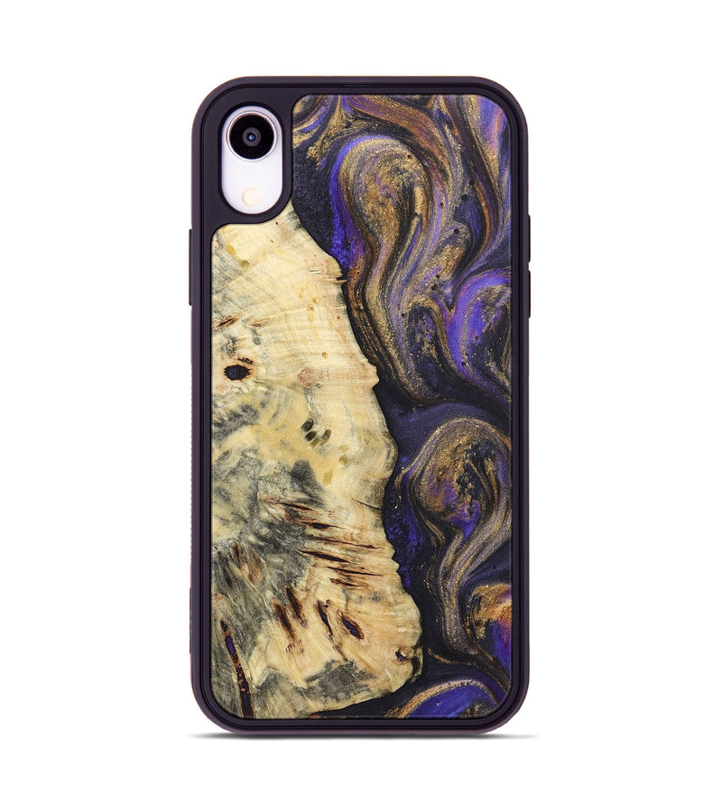 iPhone Xr Wood+Resin Phone Case - Lawrence (Purple, 722378)