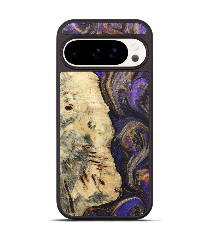 Pixel 9 Wood+Resin Phone Case - Lawrence (Purple, 722378)