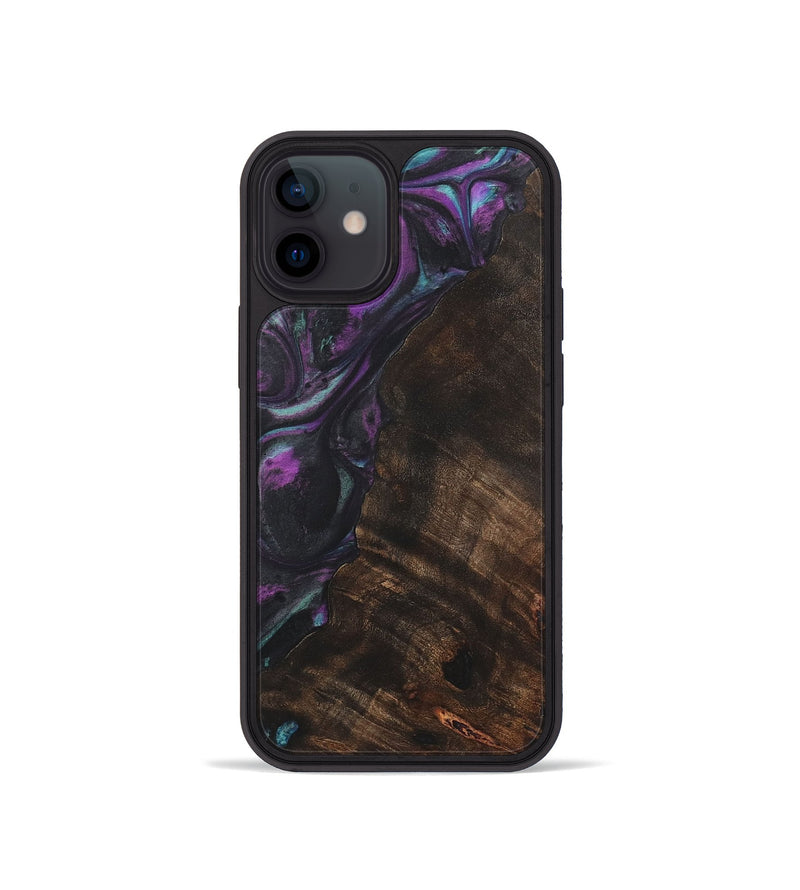 iPhone 12 mini Wood+Resin Phone Case - Brenda (Purple, 722379)