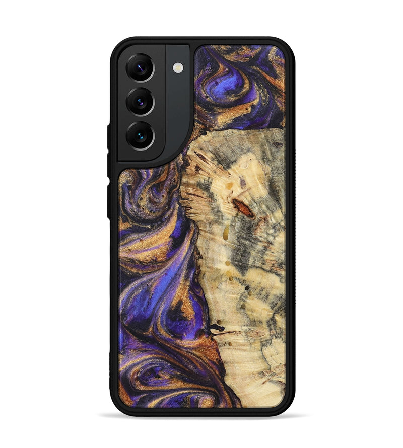 Galaxy S22 Plus Wood+Resin Phone Case - Valentina (Purple, 722381)