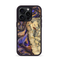 iPhone 15 Pro Wood+Resin Phone Case - Valentina (Purple, 722381)