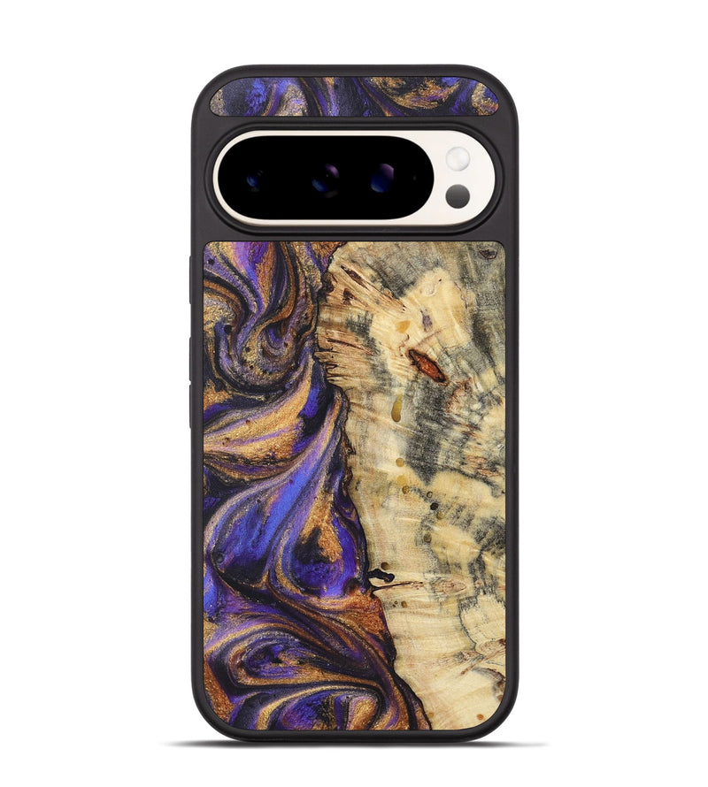 Pixel 9 Wood+Resin Phone Case - Valentina (Purple, 722381)