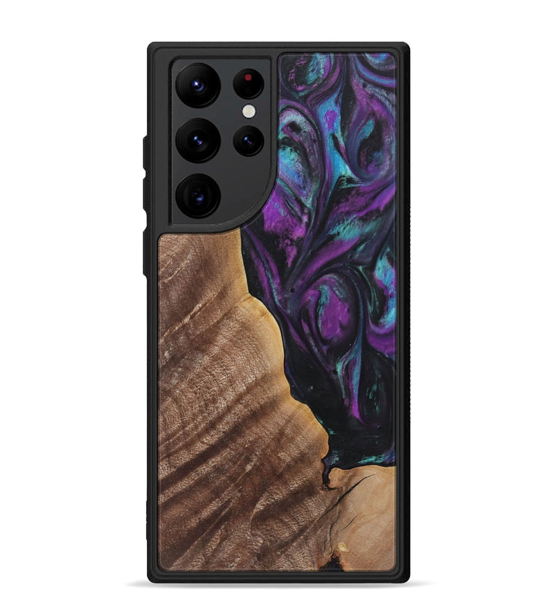 Galaxy S22 Ultra Wood+Resin Phone Case - Jaxon (Purple, 722383)