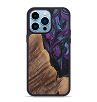 iPhone 14 Pro Max Wood+Resin Phone Case - Jaxon (Purple, 722383)