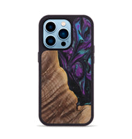 iPhone 14 Pro Wood+Resin Phone Case - Jaxon (Purple, 722383)