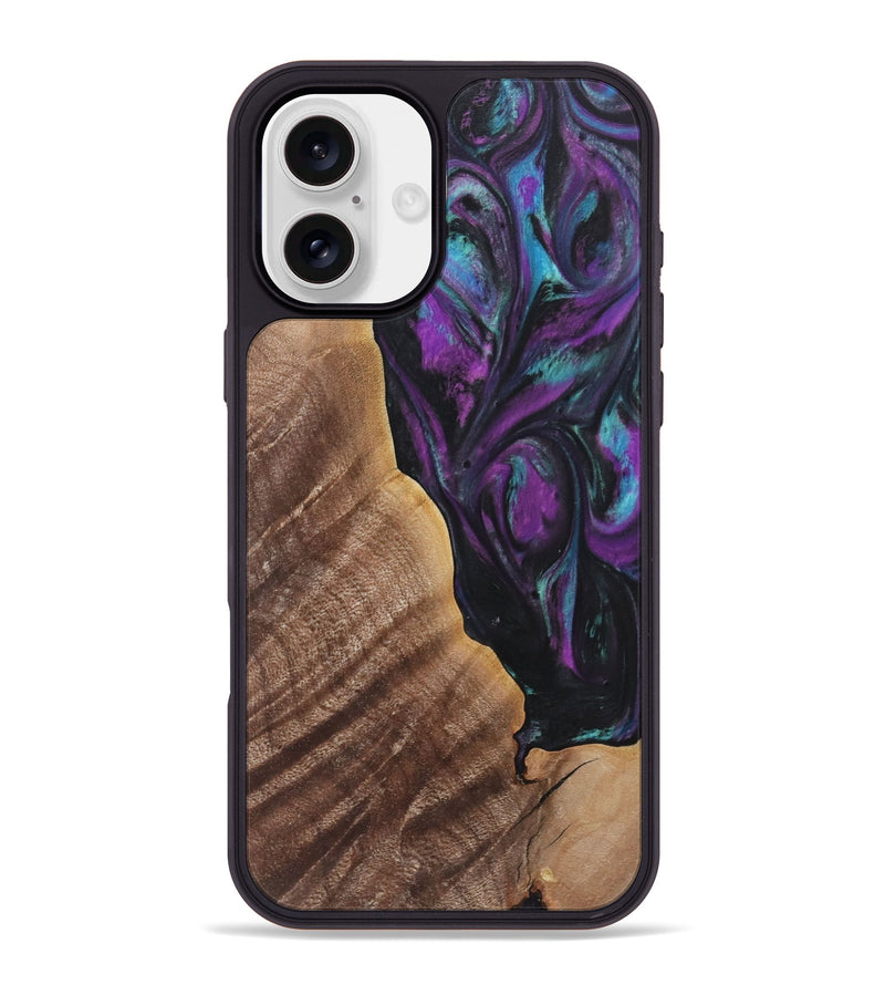 iPhone 16 Plus Wood+Resin Phone Case - Jaxon (Purple, 722383)