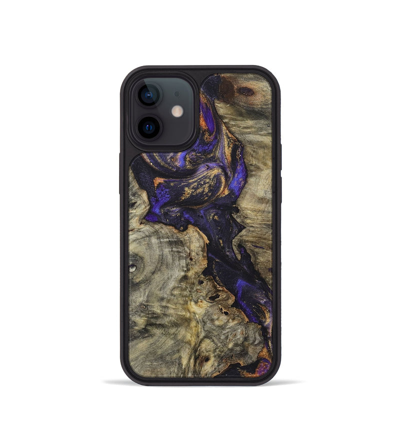 iPhone 12 mini Wood+Resin Phone Case - Jewell (Purple, 722384)