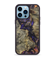 iPhone 14 Pro Max Wood+Resin Phone Case - Jewell (Purple, 722384)