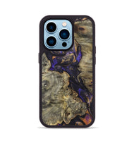 iPhone 14 Pro Wood+Resin Phone Case - Jewell (Purple, 722384)