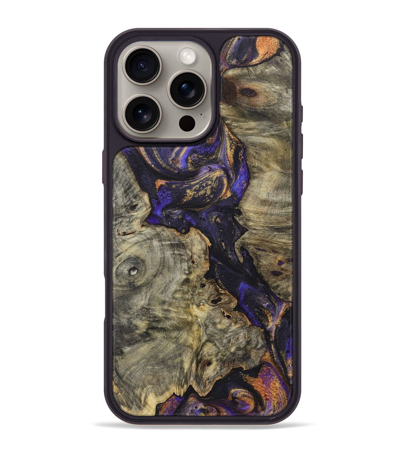 iPhone 16 Pro Max Wood+Resin Phone Case - Jewell (Purple, 722384)