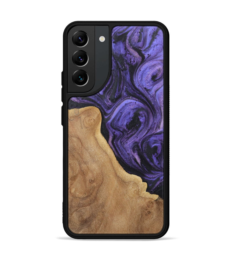 Galaxy S22 Plus Wood+Resin Phone Case - Nicolette (Purple, 722386)