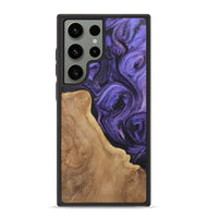 Galaxy S23 Ultra Wood+Resin Phone Case - Nicolette (Purple, 722386)